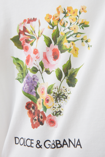 Kids Floral Print Cotton T-Shirt